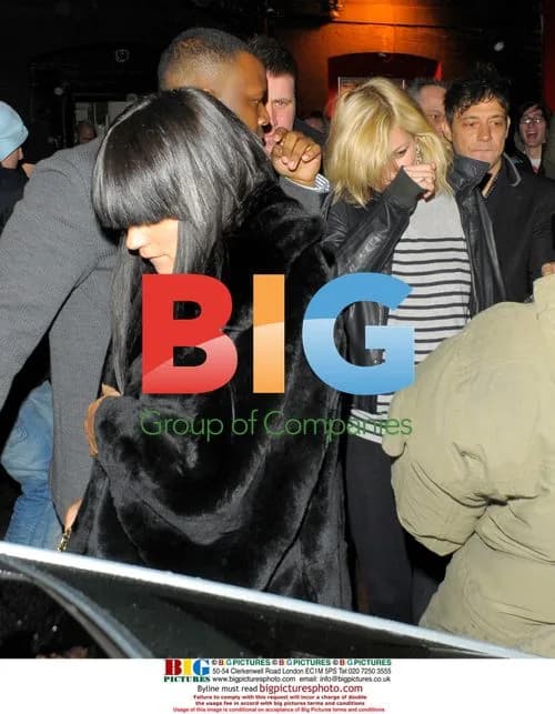 Lily Allen, Kate Moss and Jamie Hince Outside Lily Allen Show