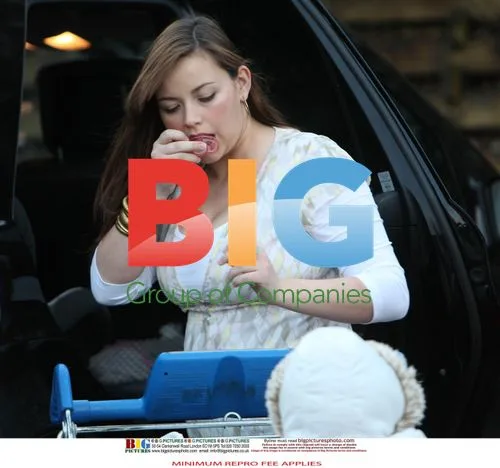 Charlotte Church out shopping with kids