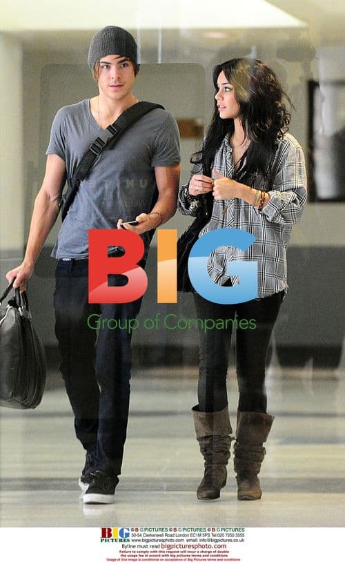 Zac Efron and Vanessa Hudgens at LAX