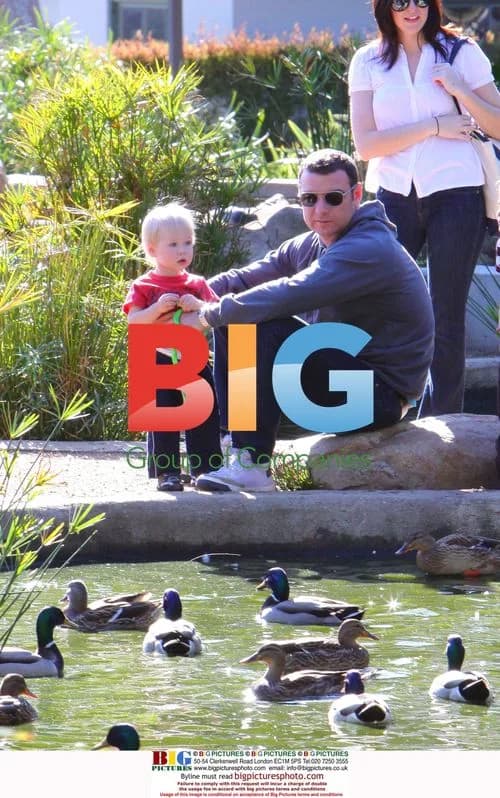 Liev Schreiber and son at Santa Monica Park