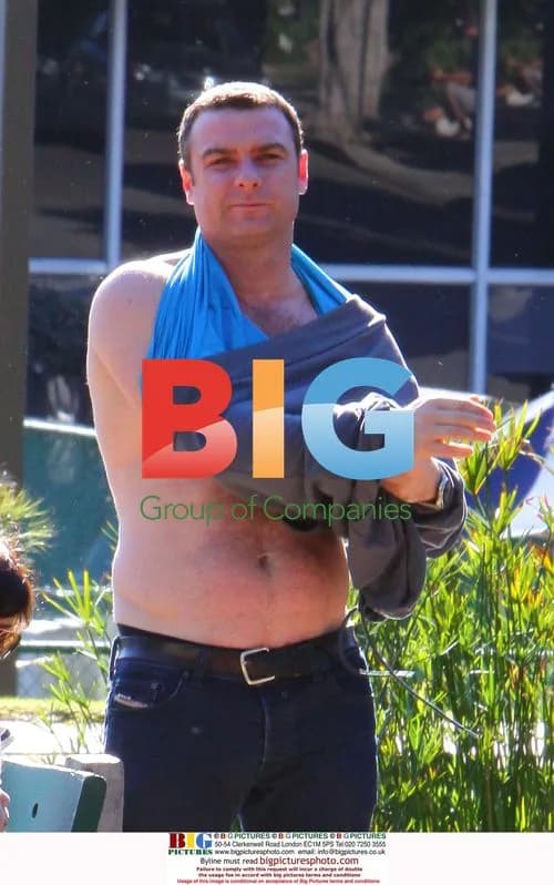 Liev Schreiber spends time with son at park
