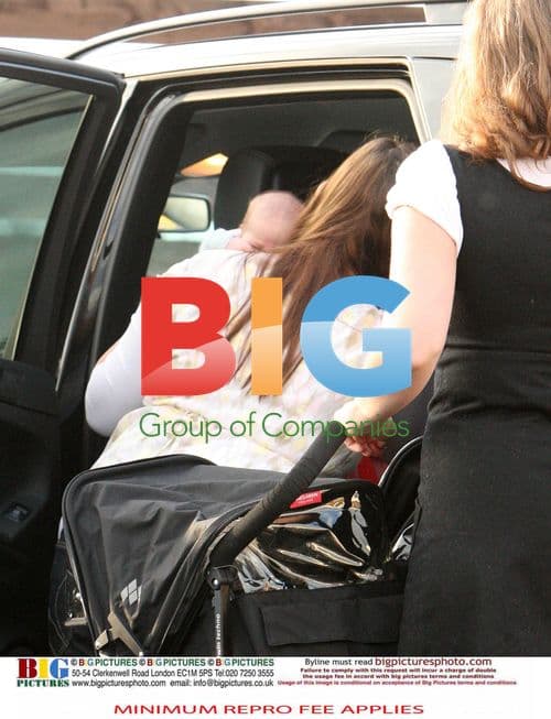 Charlotte Church with kids at Tesco