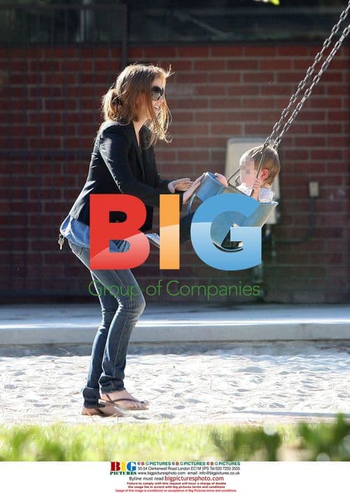 Isla Fisher and daughter Olive at Beverly Hills Park