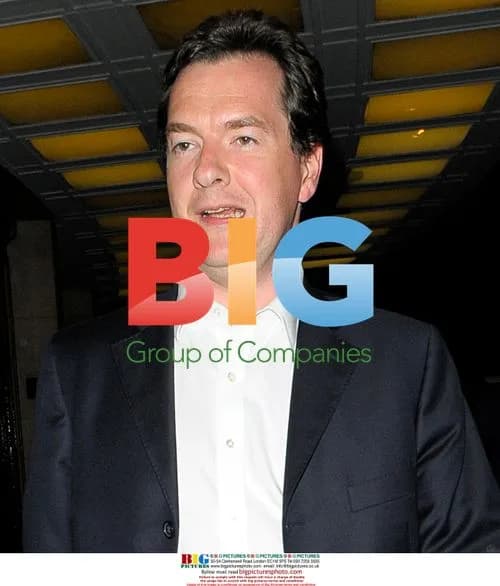 George Osborne MP outside Dorchester, London
