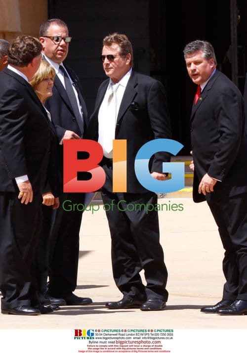 Ryan O'Neal at Farrah Fawcett funeral