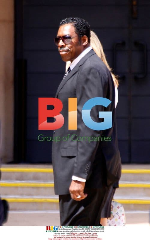 Ernie Hudson arrives at Farrah Fawcett funeral