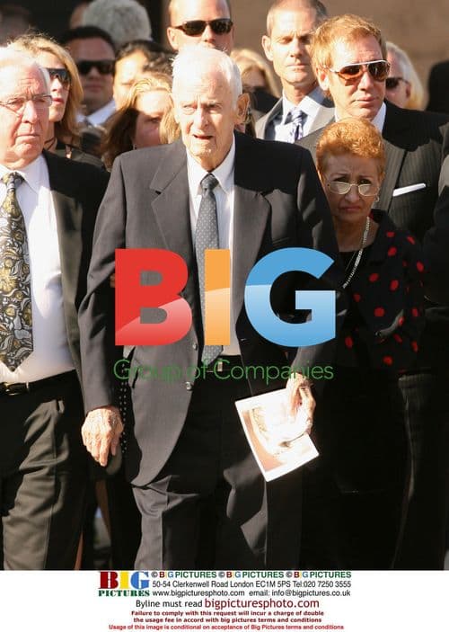 James Fawcett at Farrah Fawcett funeral