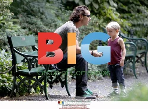 Gavin Rossdale and son Kingston at park