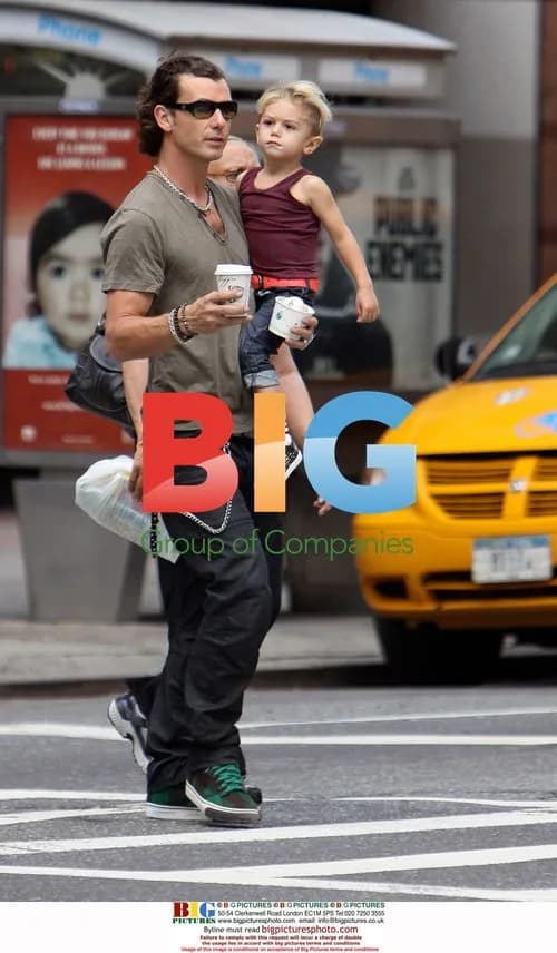 Gavin Rossdale and son Kingston in NYC