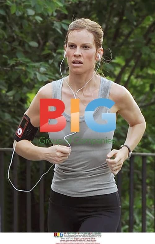 Hilary Swank on set of "The Resident"