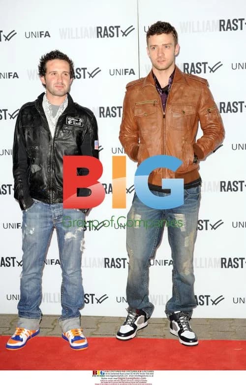 Trace Ayala and Justin Timberlake at William Rast party