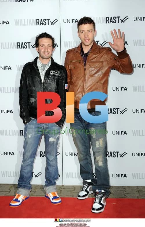 Trace Ayala and Justin Timberlake at William Rast Party