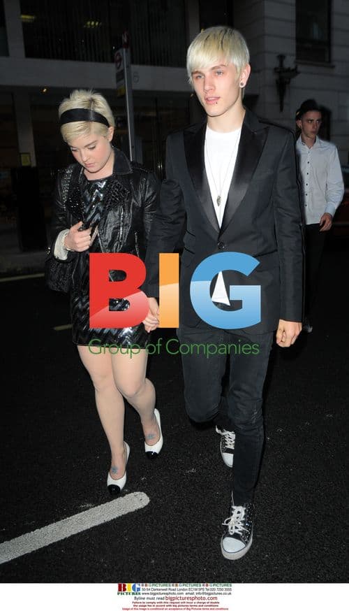 Kelly Osbourne and fiance Luke Worrall at Sketch