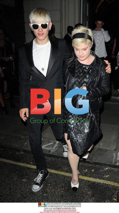 Kelly Osbourne and fiance Luke Worrall at Sketch