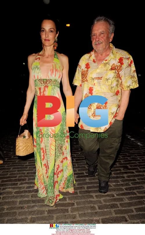 David Bailey and wife Catherine at Prada Congo Benefit Party