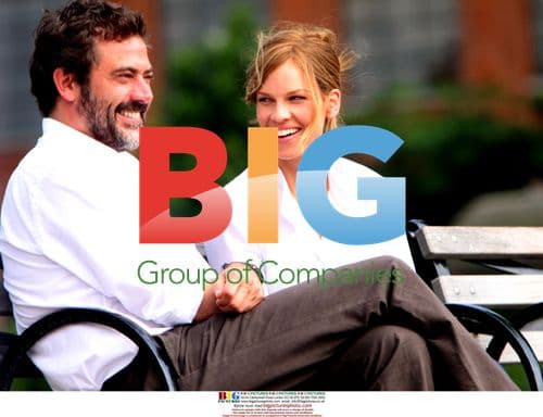 Hilary Swank and Jeffrey Dean Morgan on film set