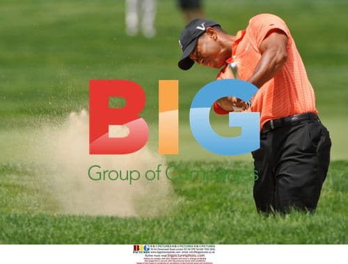 Tiger Woods hits out of bunker at AT&T National