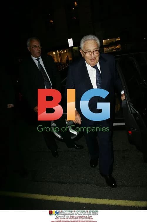 Henry Kissinger Returning to Hotel in London