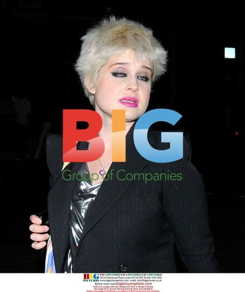 Kelly Osborne leaving Bungalow 8 with friends