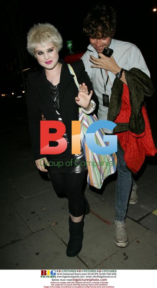 Kelly Osborne and Nick Grimshaw leaving Bungalow 8