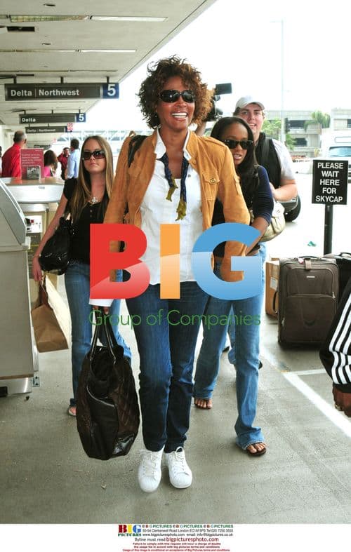 Whitney Houston & Bobbi Kristina Depart LAX