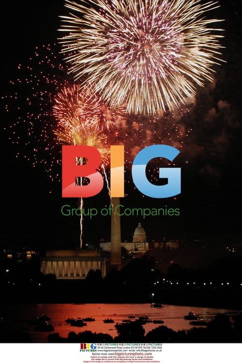 Fireworks over National Mall in D.C. on 4th of July