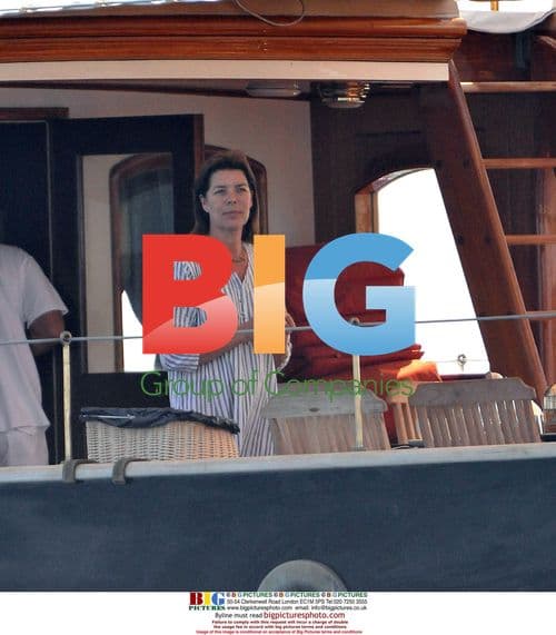 Prince Albert II and Charlene Wittstock on Yacht in Saint Tropez
