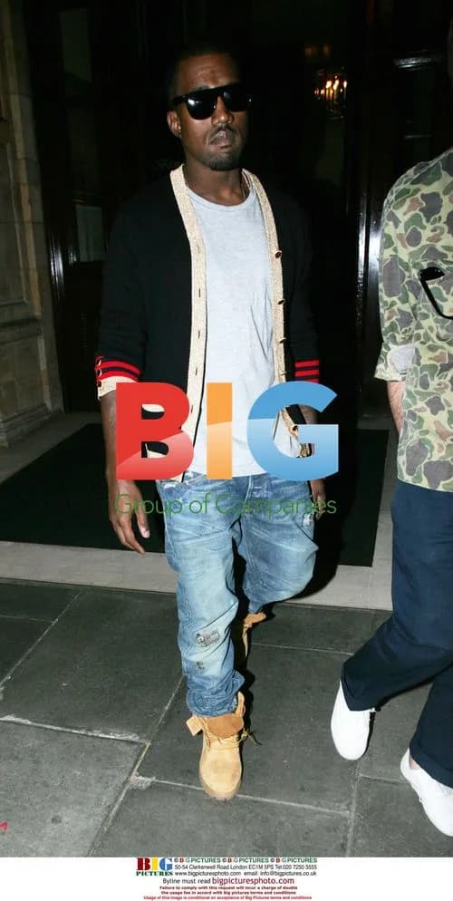 Kanye West leaves London hotel