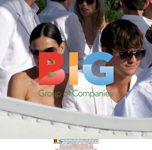 Demi Moore and Ashton Kutcher at Diddy's White Party