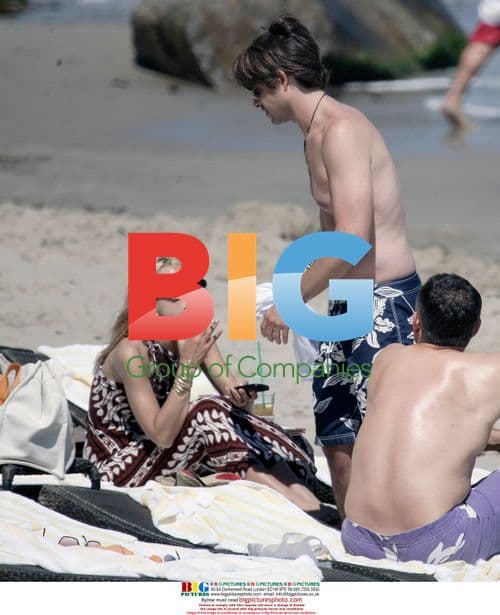 Rachel Zoe and husband Rodger Berman at Malibu beach