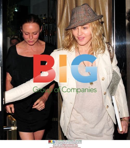 Madonna and Stella McCartney leave London restaurant
