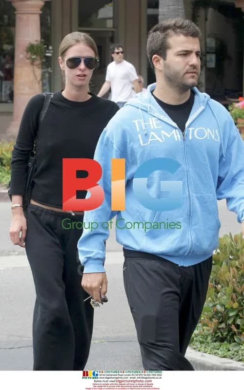 Nicky Hilton and boyfriend David Katzenberg leaving cafe