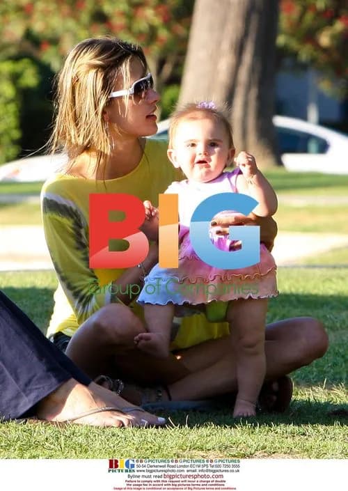 Alessandra Ambrosio with daughter at park