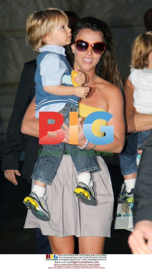 Britney Spears Visits Eiffel Tower with Sons