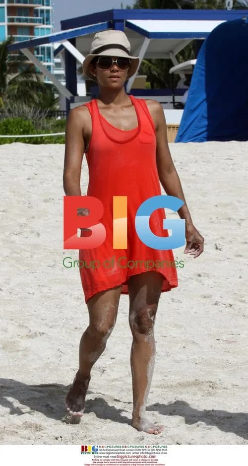 Halle Berry on holiday with daughter and partner