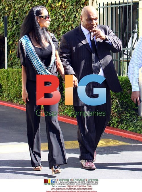 Mike Tyson and wife at Cafe Med in West Hollywood