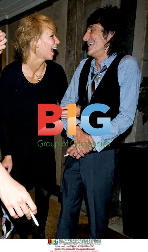 Ronnie Wood and Ekaterina Ivanova at Claridge's Hotel