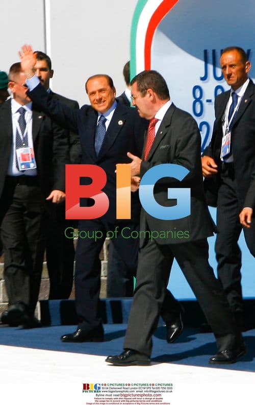Silvio Berlusconi arrives at G8 summit