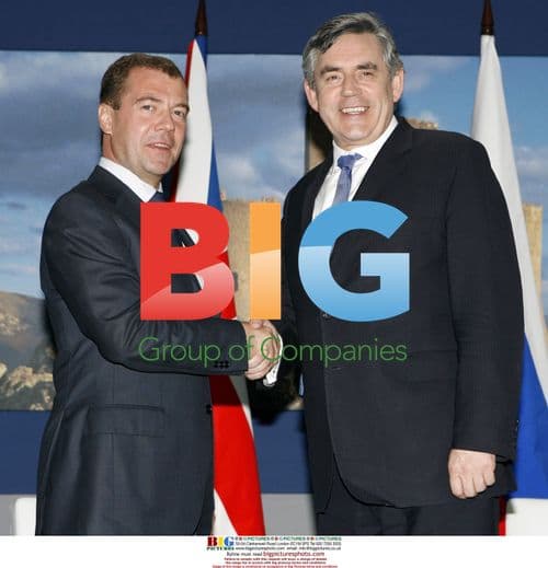 PM Brown and Pres. Medvedev at G8 Summit