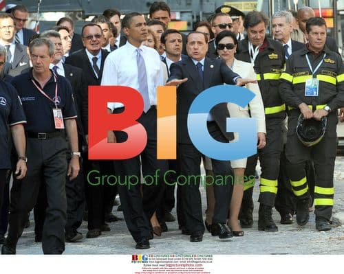 Obama and Berlusconi visit earthquake damage