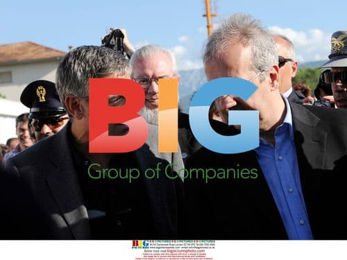 Clooney and Murray visit Italian earthquake site