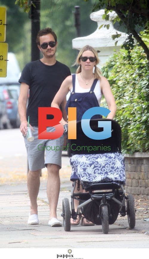 Edith Bowman, Tom Smith, and baby Rudy in London
