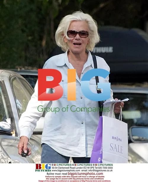 Ex Bond girl Honour Blackman in Kensington