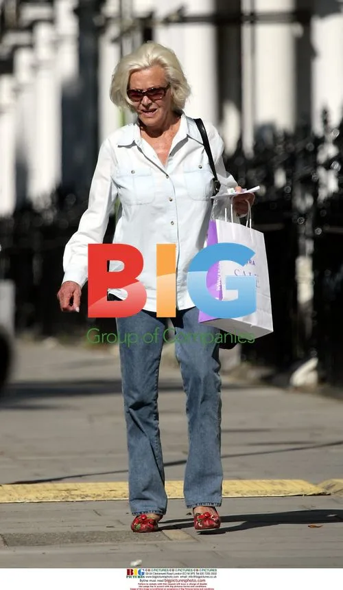 Honour Blackman spotted shopping in London