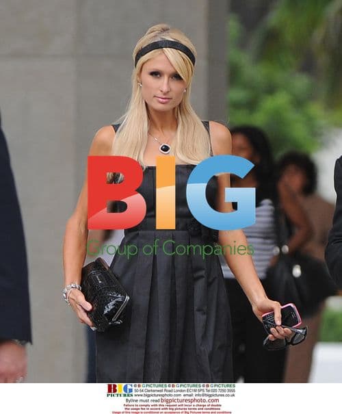 Paris Hilton Leaving Miami Courthouse