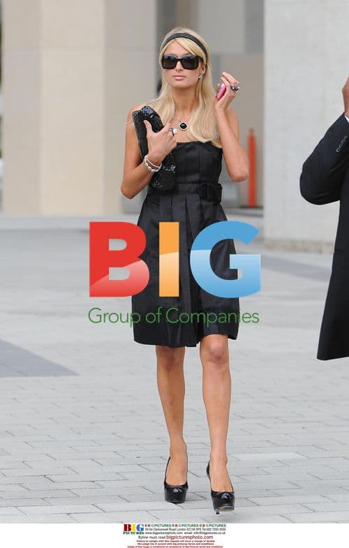 Paris Hilton Leaving Courthouse