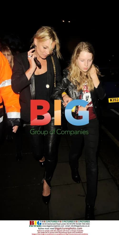 Kate Moss arriving at Lily Allen's gig