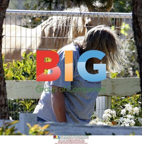 Debbie Rowe at her horse ranch in Palmdale