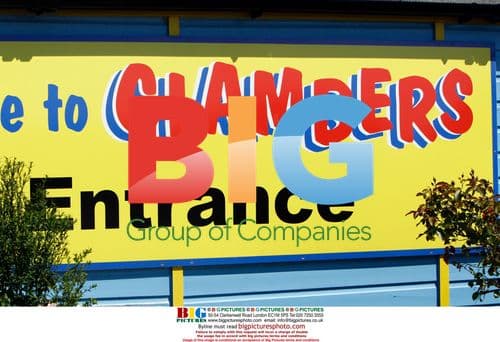 Peter Andre with family at UK theme park