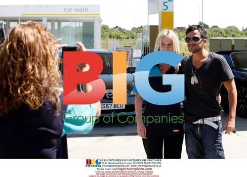Peter Andre with family at Hastings Theme Park